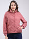 Women Pink Solid Mock Neck Full Sleeve Jacket