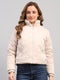 Women Off White Solid Collar Full Sleeve Reversible Jacket