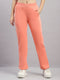 Women Peach Printed Regular Fit Winter Lower