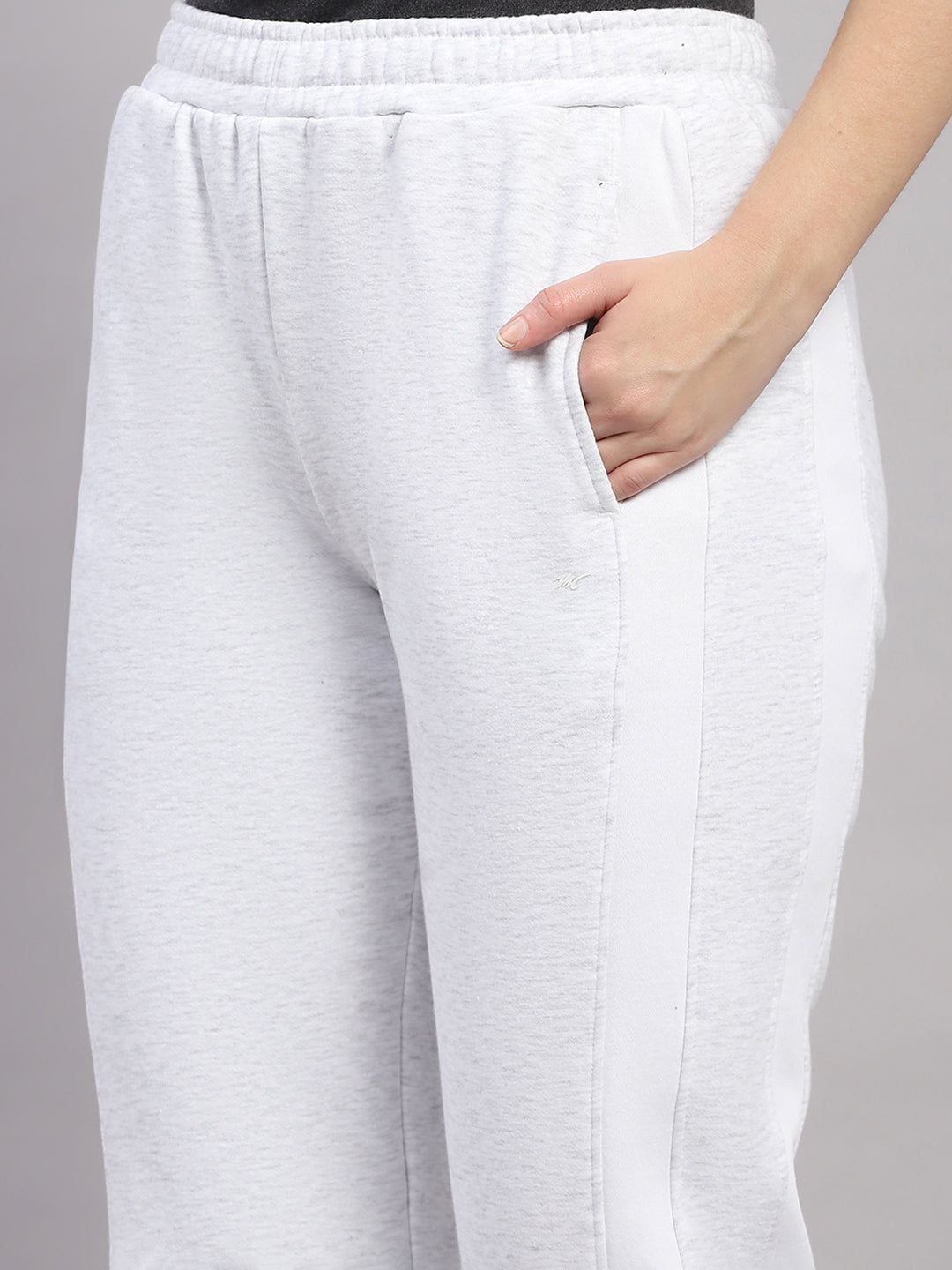 Women Off White Printed Regular Fit Winter Lower