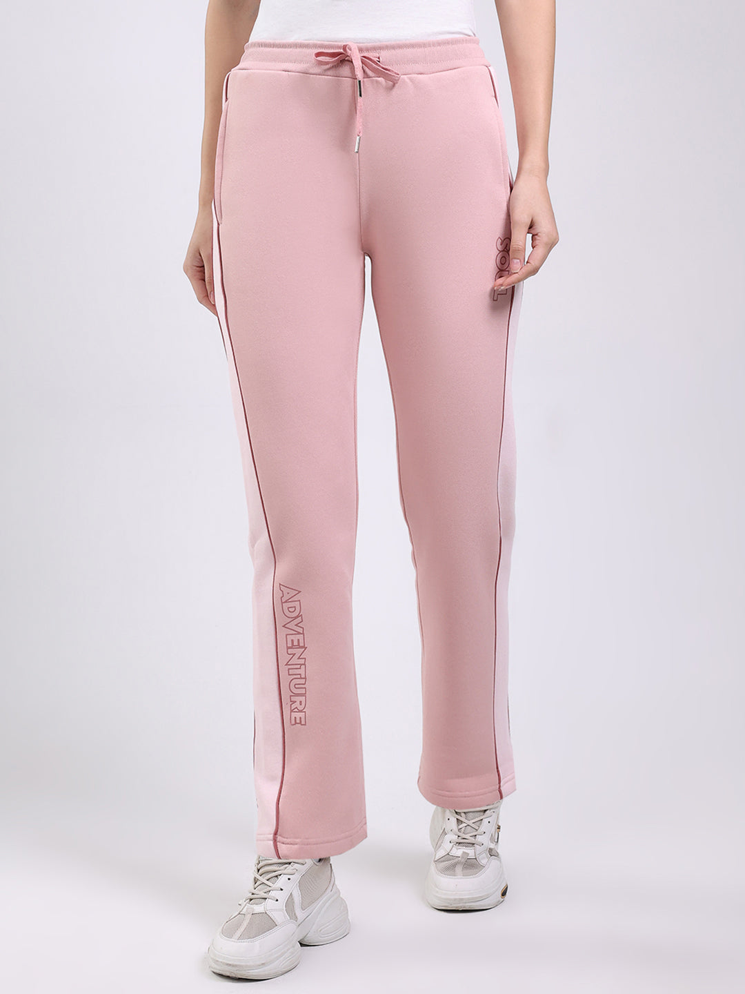 Women Peach Solid Regular Fit Winter Lower