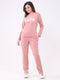 Women Pink Printed Round Neck Full Sleeve Lower Set
