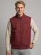 Men Maroon Solid Collar Sleeveless Jacket