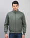 Men Green Solid  Full Sleeve Jacket