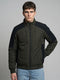 Men Olive Solid Turtle Neck Full Sleeve Jacket
