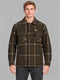 Men Brown Solid Front Open Full Sleeve Jacket