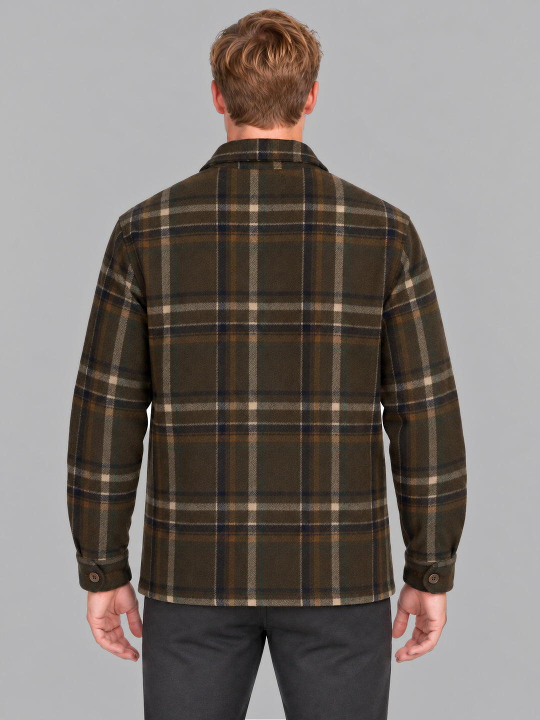 Men Brown Solid Front Open Full Sleeve Jacket