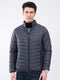 Men Blue Solid Collar Full Sleeve Jacket