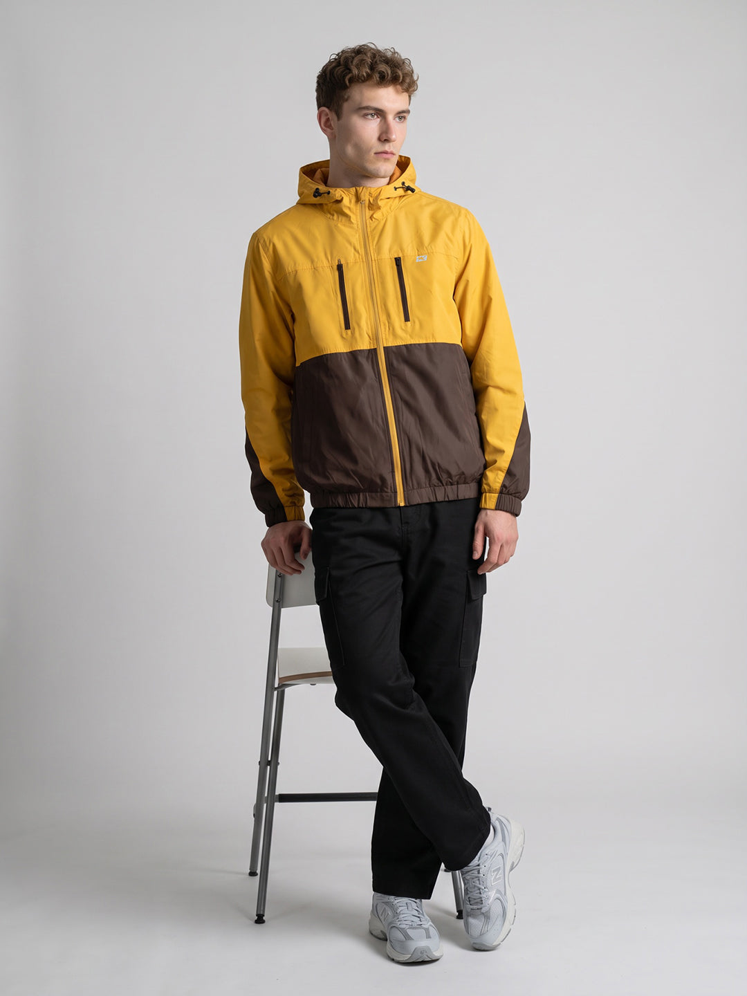 Men Brown Designer Hooded Full Sleeve Jacket