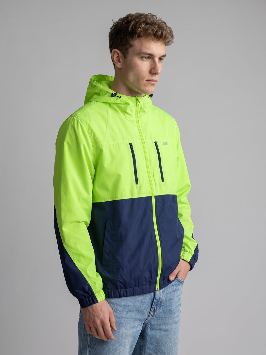 Men Green Designer Hooded Full Sleeve Jacket