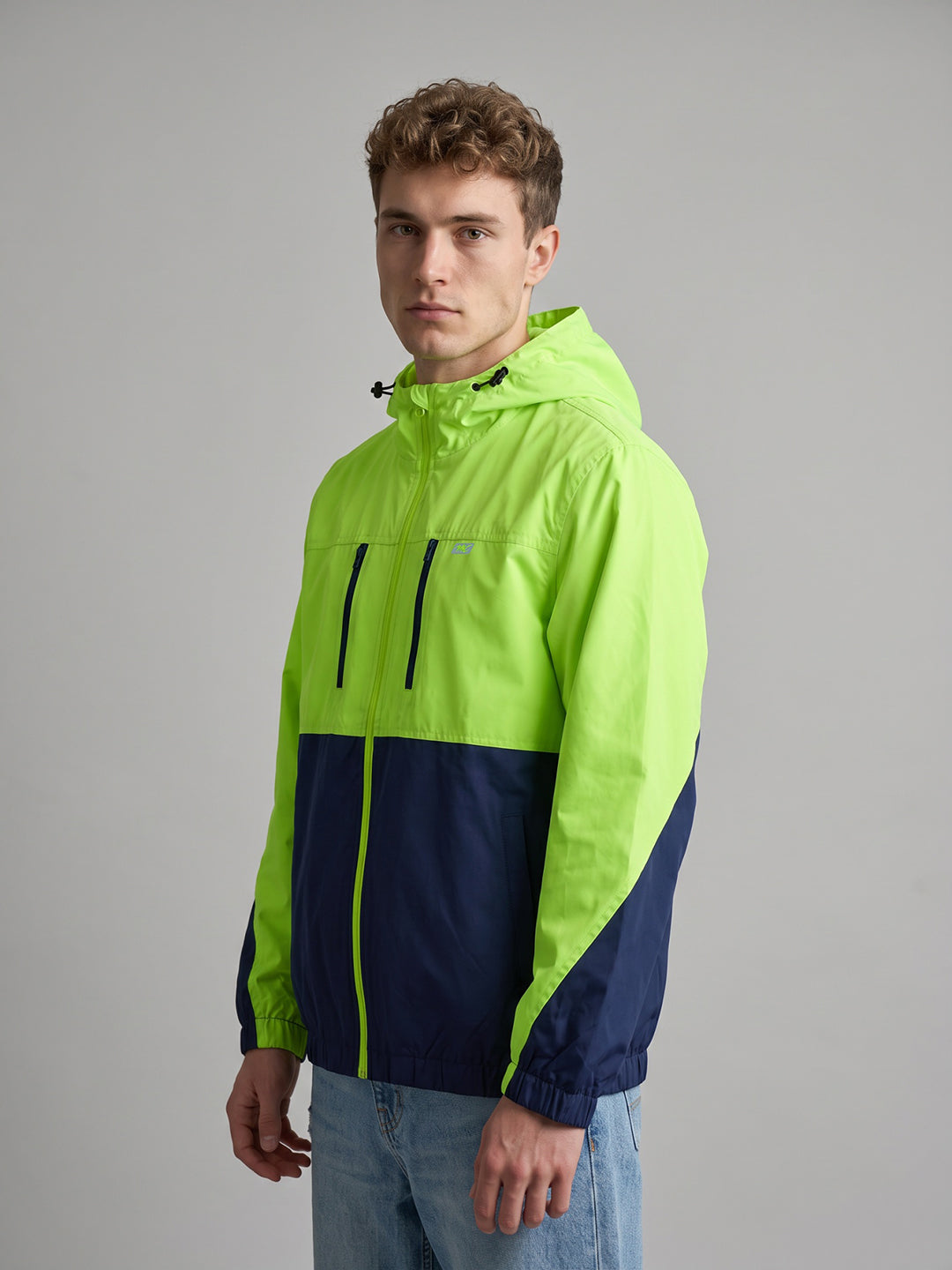 Men Green Designer Hooded Full Sleeve Jacket
