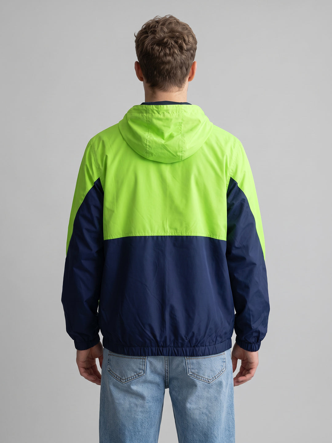 Men Green Designer Hooded Full Sleeve Jacket