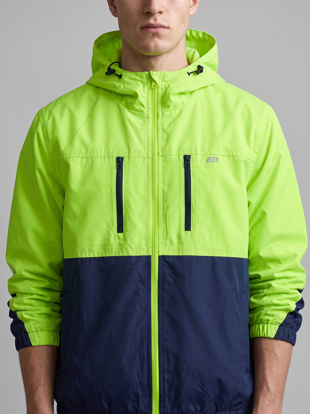 Men Green Designer Hooded Full Sleeve Jacket