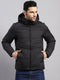Luxuria Men Black Compressible Duck Down Hooded Jacket