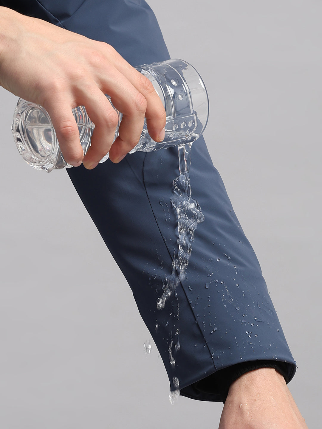 Luxuria Men Blue Solid Hooded Full Sleeve Jacket