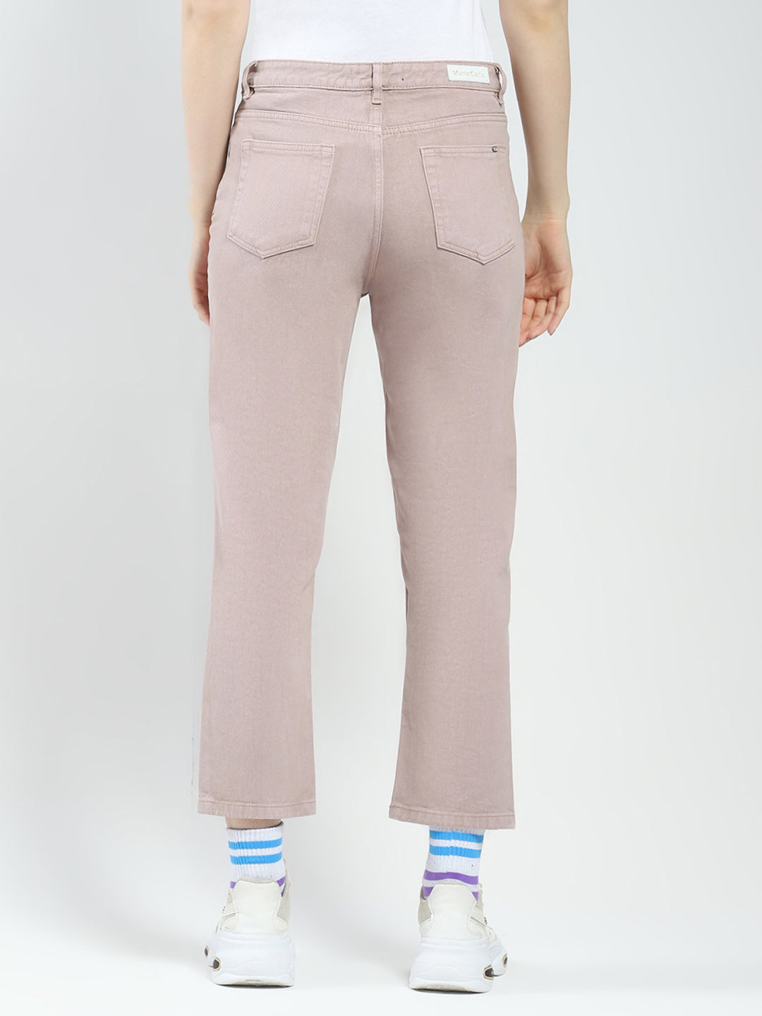 Women Rust Solid Slim Fit Denim