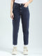 Women Blue Solid Regular Fit Denim