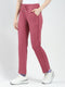 Women Pink Solid Regular Fit Lower