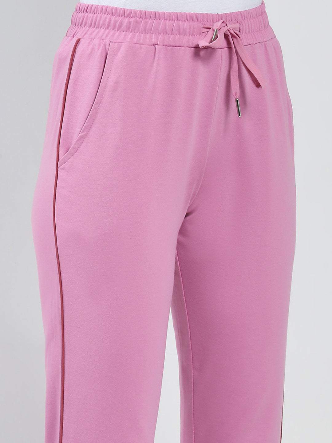 Women Pink Solid Regular Fit Lower