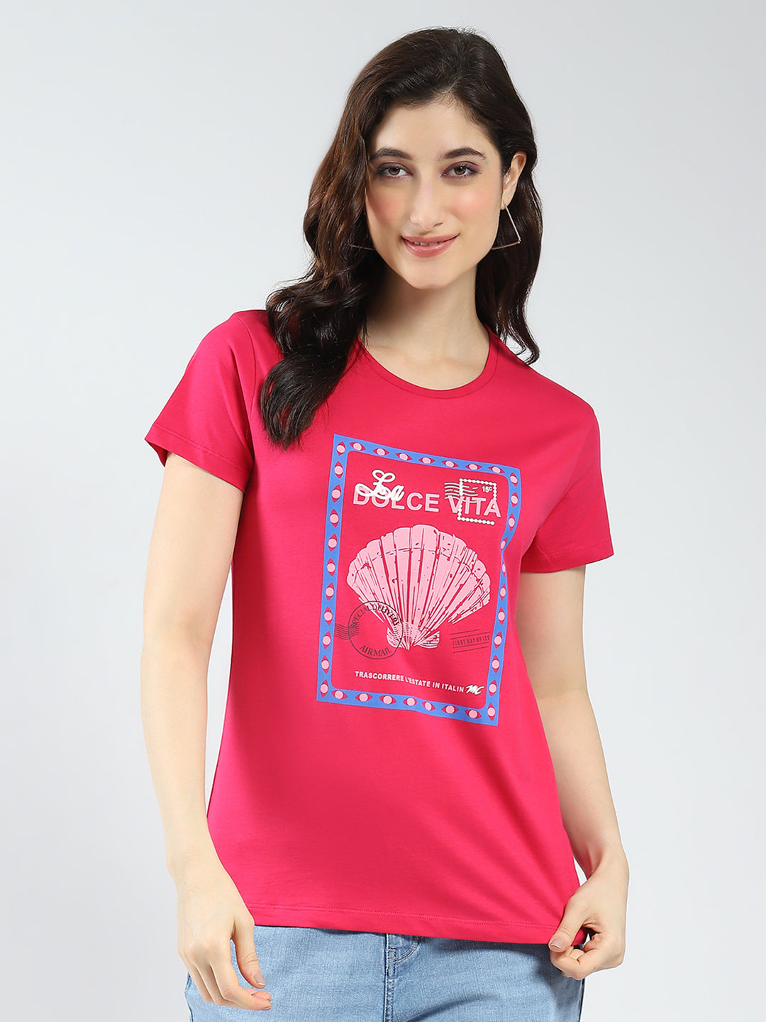 Women Black & Red Printed Round Neck Half Sleeve Top 2Pc Set