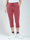 Women Pink Solid Regular Fit Capri