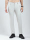 Men Grey Solid Slim Fit Trouser