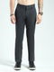 Men Grey Solid Slim Fit Trouser