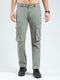 Men Grey Solid Slim Fit Cargo