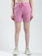 Women Pink Solid Regular Fit Short