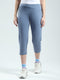 Women Grey Solid Regular Fit Capri