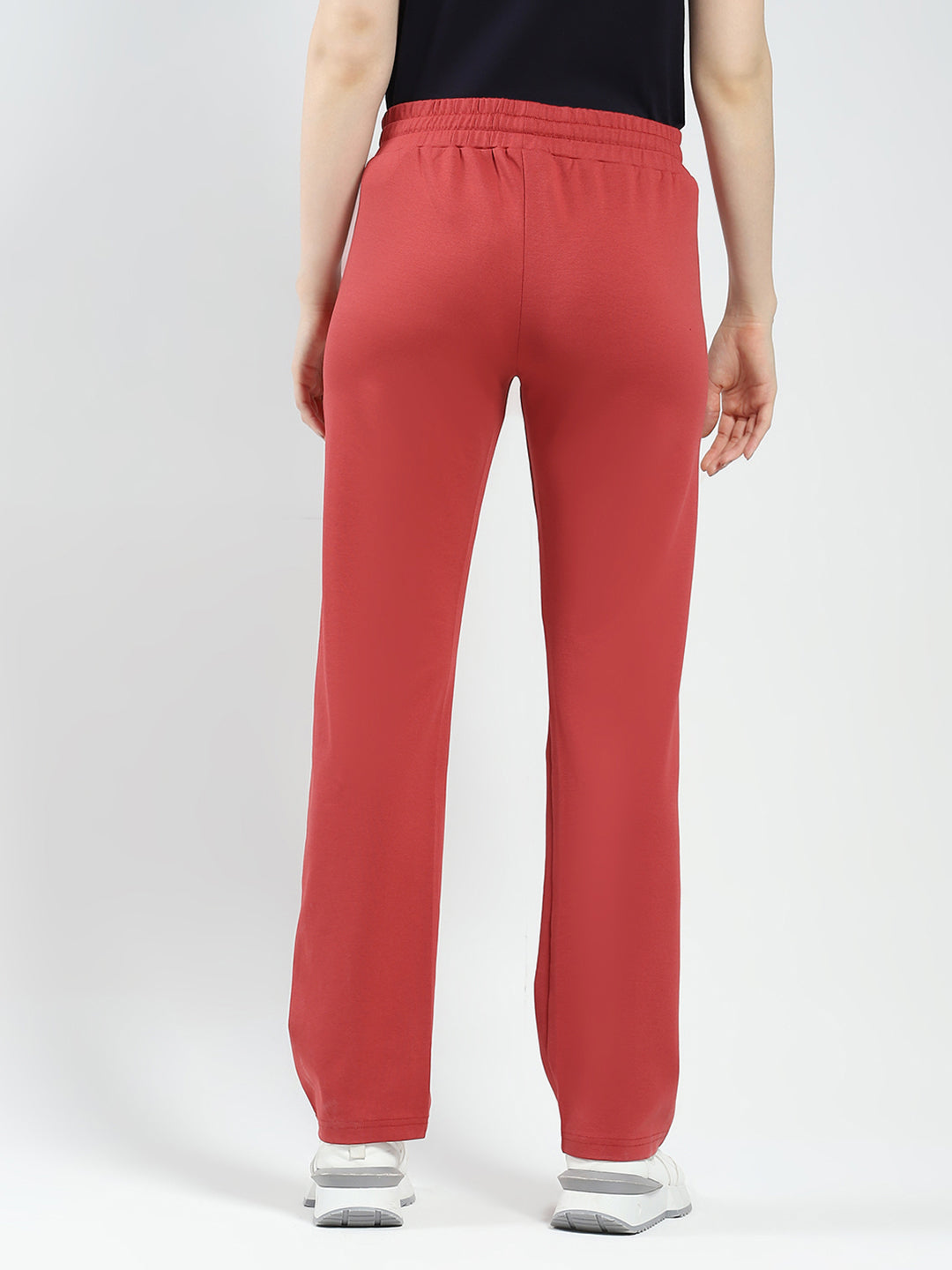 Women Rust Solid Regular Fit Lower