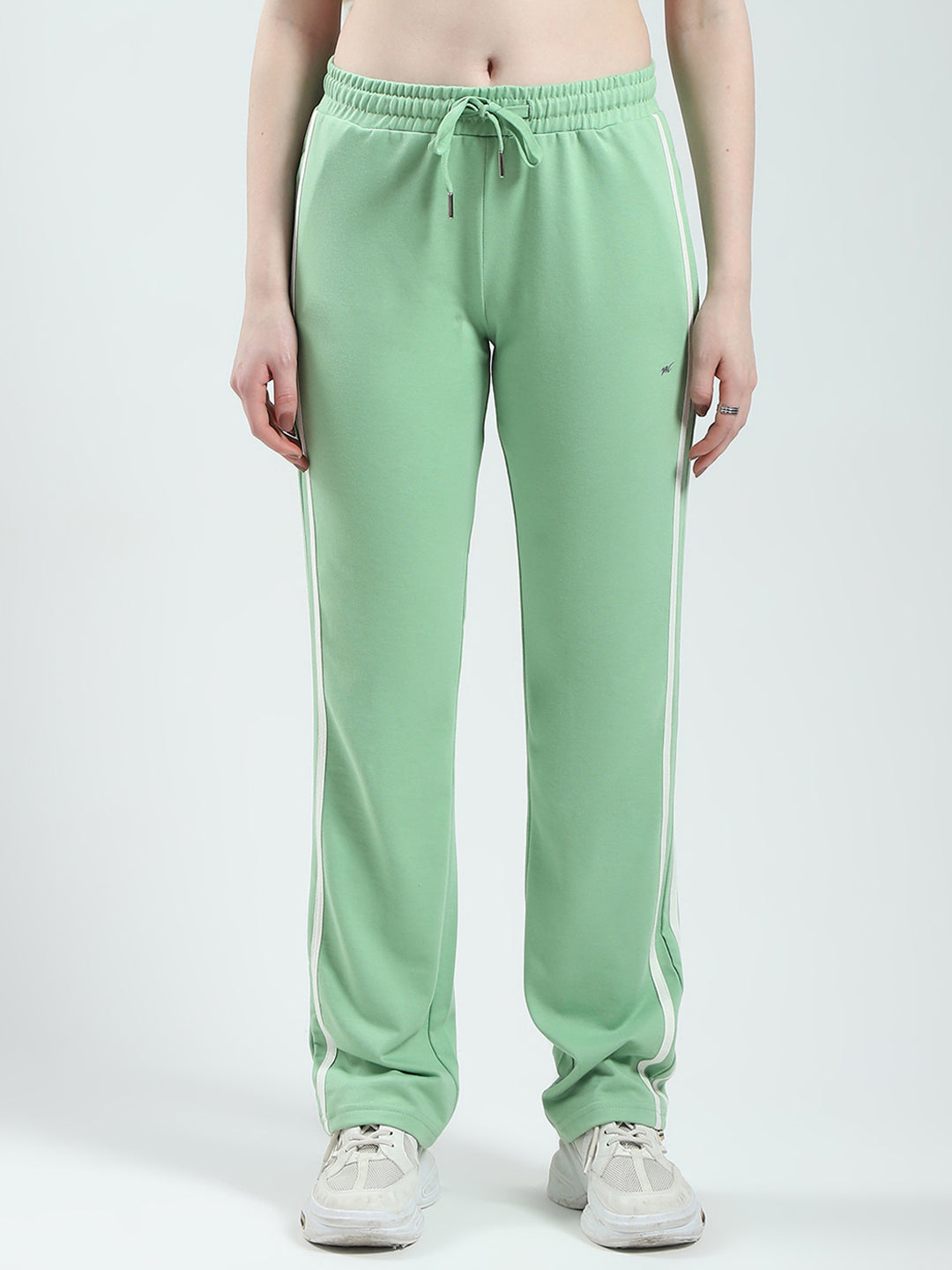 Women Green Solid Regular Fit Lower
