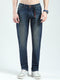 Men Blue Solid Straight Fit Denim