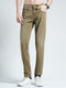 Men Khaki Solid Skinny Fit Denim
