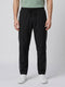 Men Black Solid Regular Fit Lower