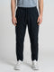 Men Navy Blue Solid Regular Fit Lower