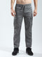 Men Grey Solid Regular Fit Cargo