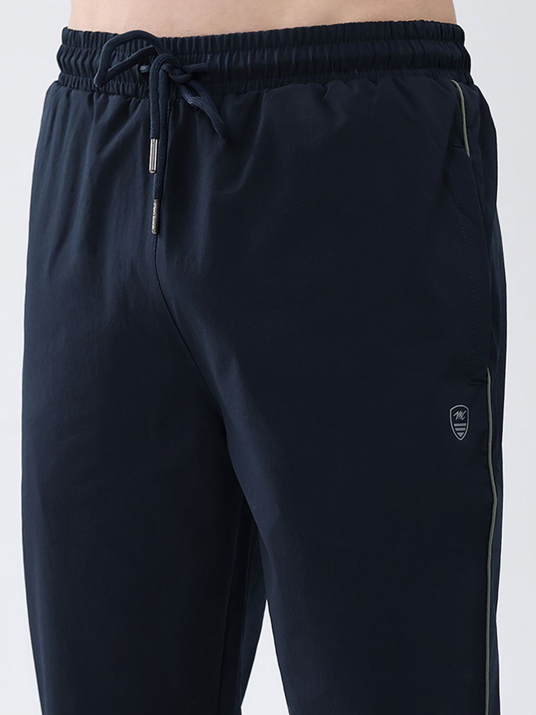 Men Blue Solid Regular Fit Winter Lower