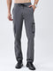 Men Dark Grey Solid Regular Fit Winter Lower