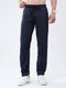 Men Navy Blue Solid Regular Fit Winter Lower