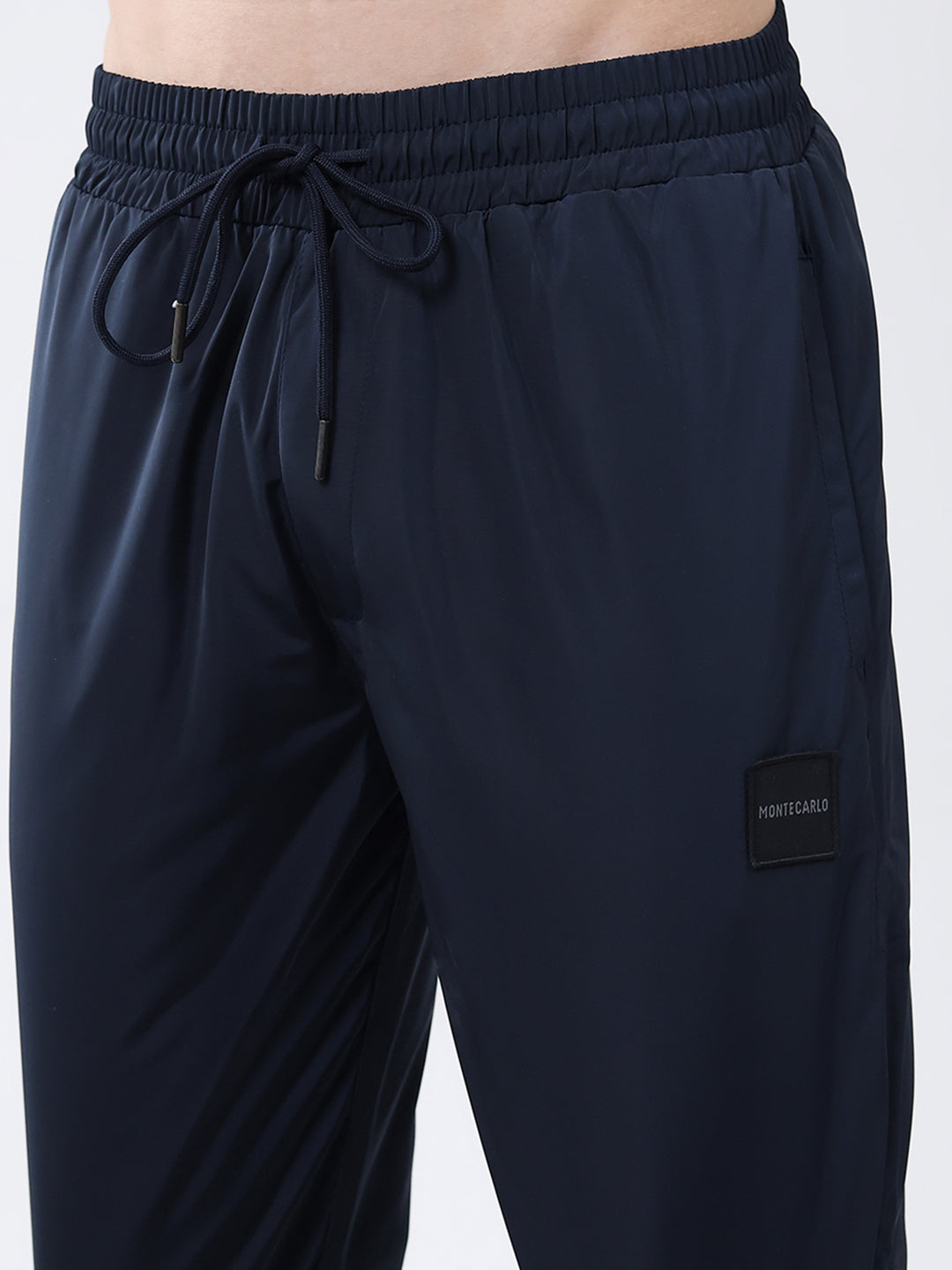 Men Navy Blue Solid Regular Fit Winter Lower