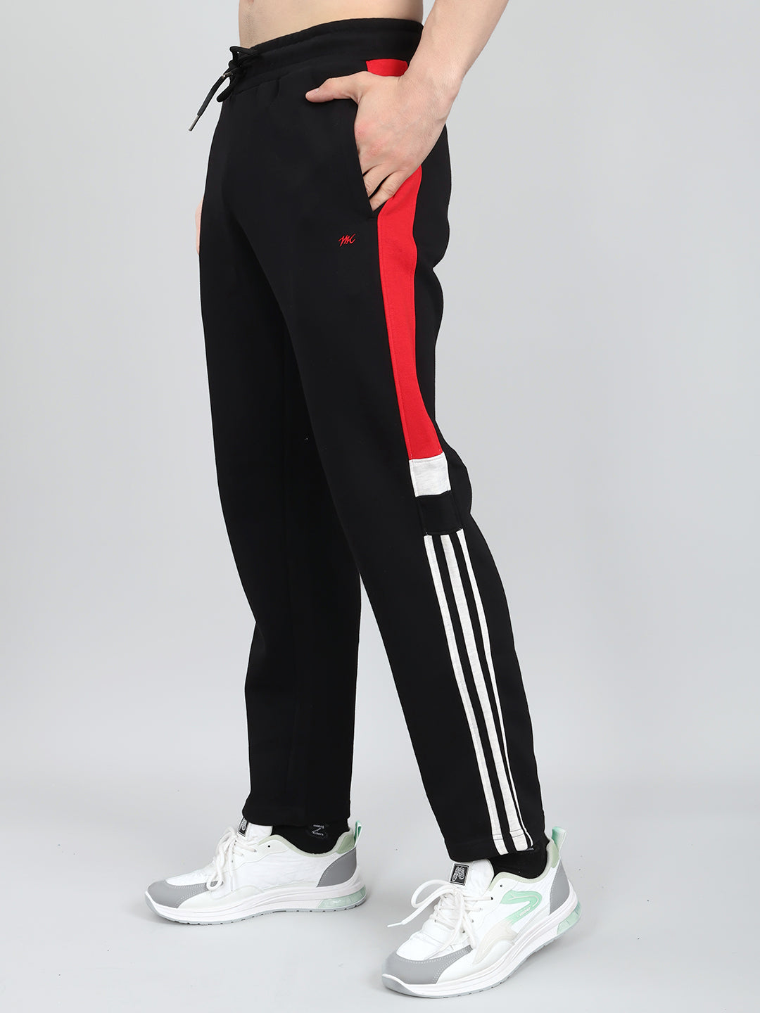 Men Navy Blue Solid Mandarin Collar Full Sleeve Winter Tracksuit