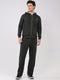 Men Olive Solid Round Neck Full Sleeve Winter Tracksuit