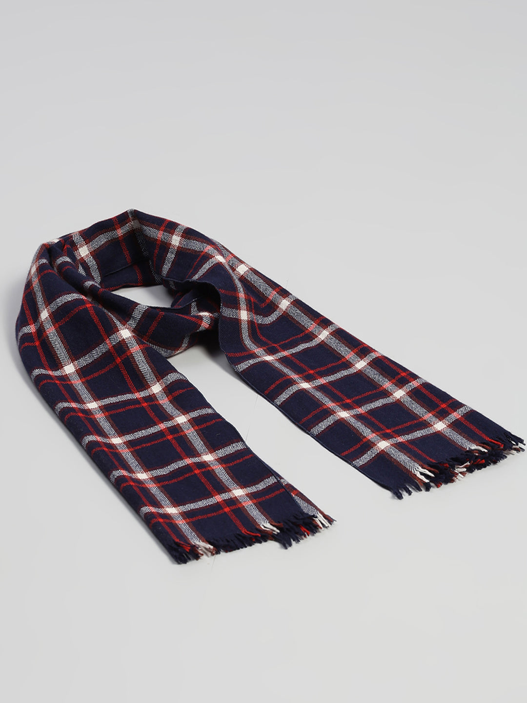 Men Multicolor Self Design Wool Muffler