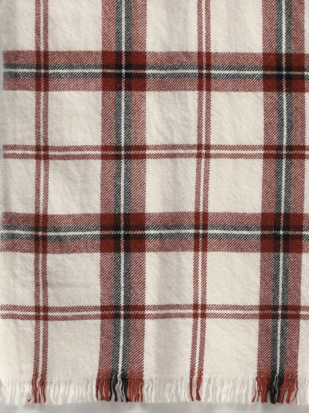 Men Multicolor Self Design Wool Muffler