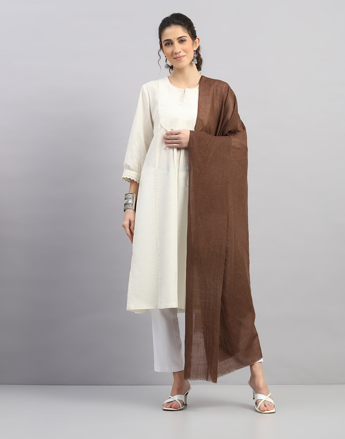 Women Multicolor Self Design   Shawl