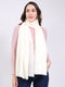 Women White Solid Wool Blend Shawl