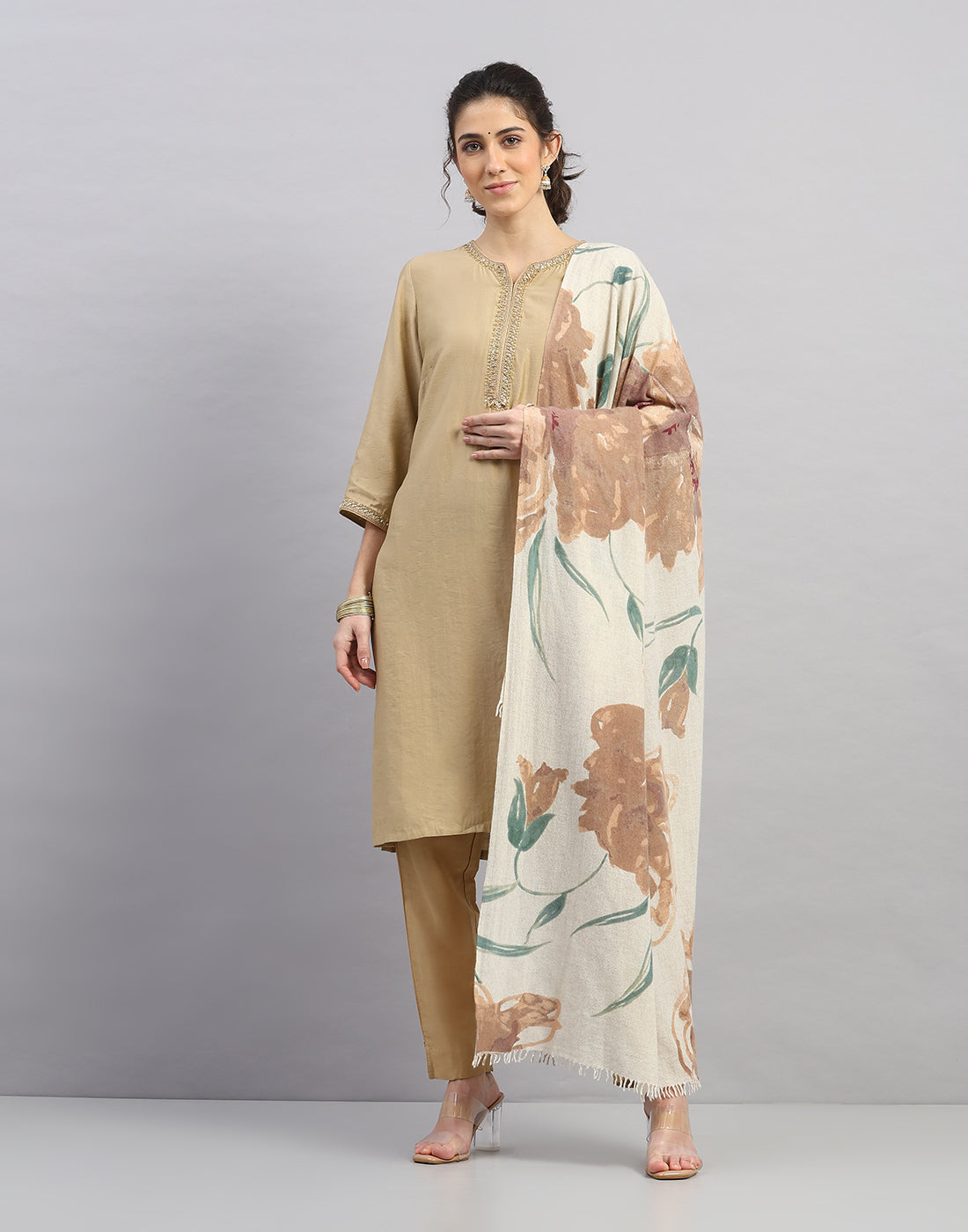 Women Multicolor Self Design   Shawl