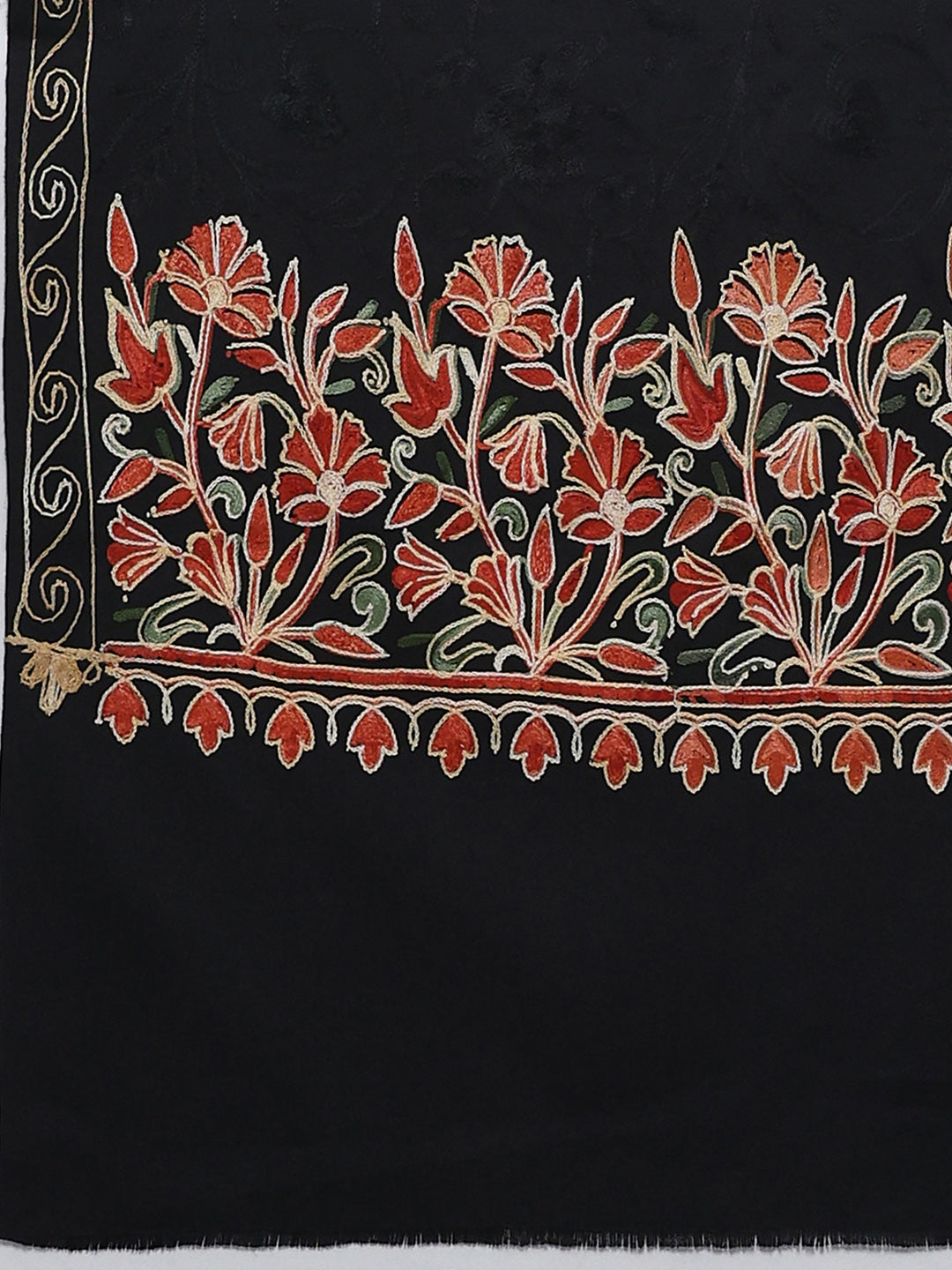 Women Multicolor Self Design Wool Blend Shawl