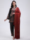 Women Multicolor Self Design Wool Blend Shawl